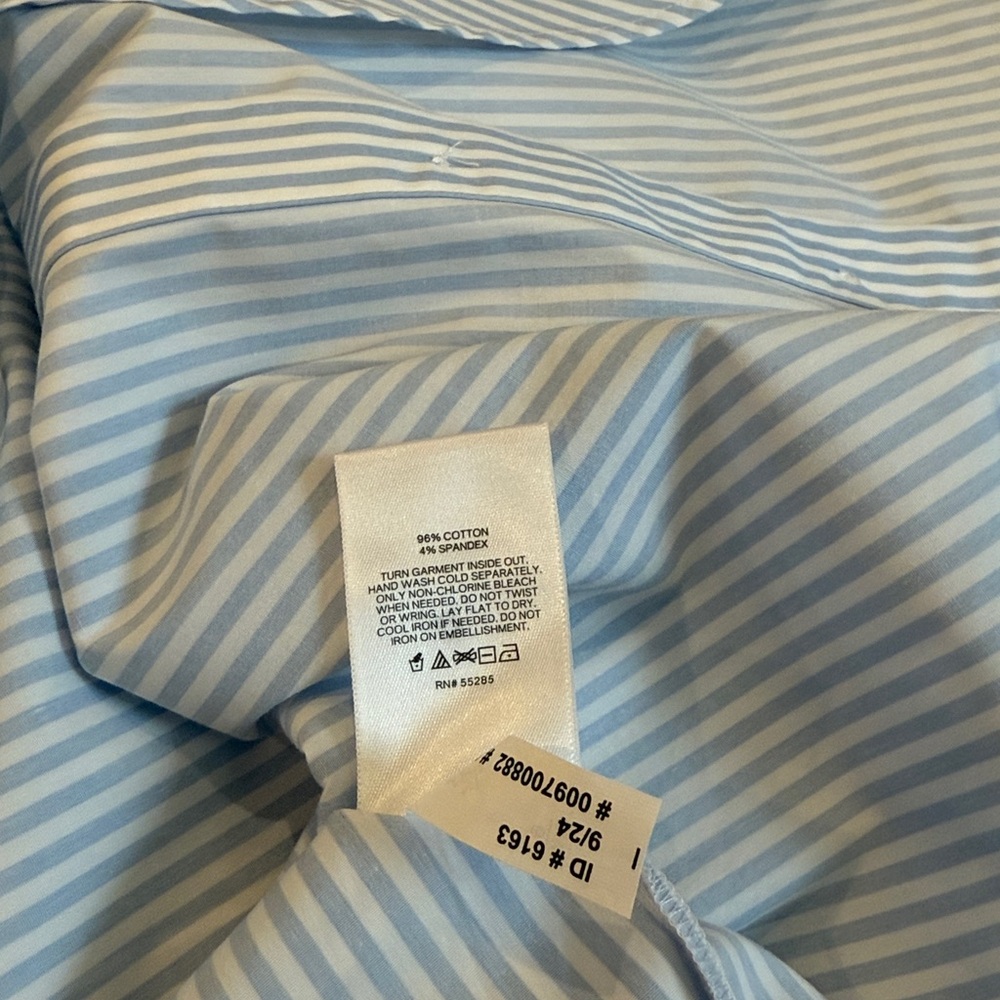 Express Embellished Striped Boyfriend Portofino Shirt in Size S | New With Tags - Picture 6 of 13